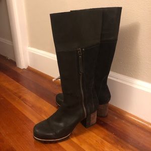 Sorel Black Leather Tall Boots
